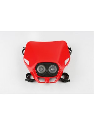 Универсална маска с фар UFO Firefly Twins 12V/35W - Red